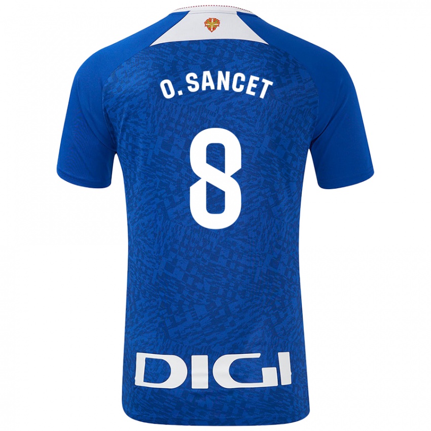 Uomo Maglia Oihan Sancet #8 Blu Royal Kit Gara Away 2024/25 Maglietta