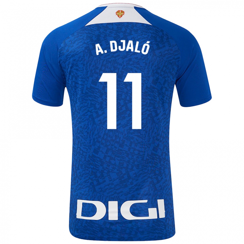 Uomo Maglia Álvaro Djaló #11 Blu Royal Kit Gara Away 2024/25 Maglietta