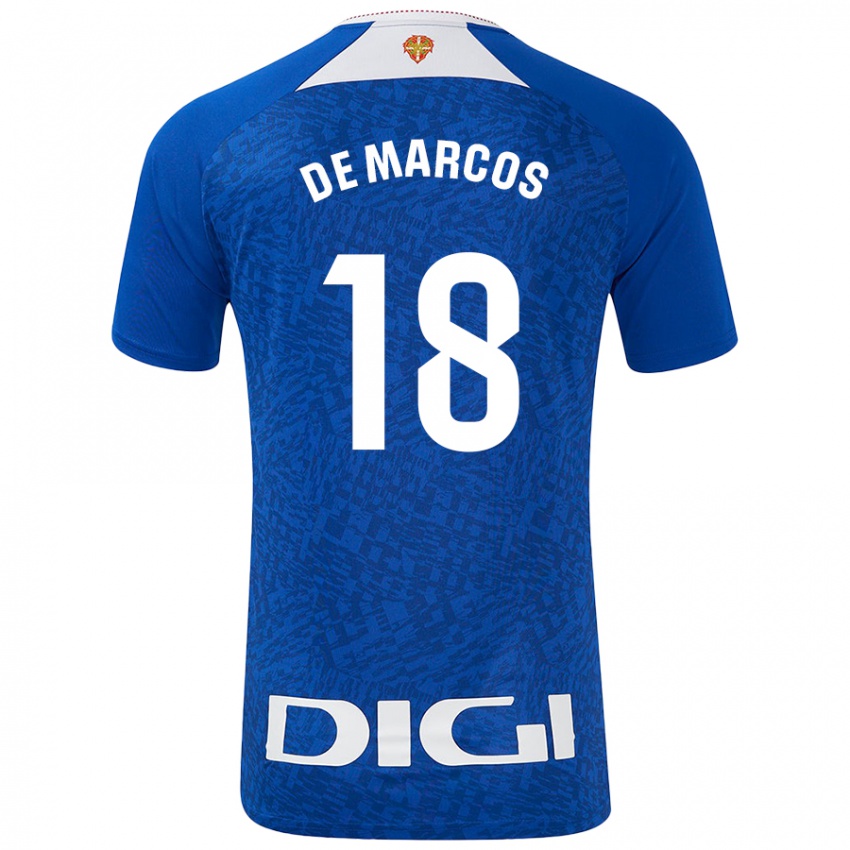 Uomo Maglia Oscar De Marcos #18 Blu Royal Kit Gara Away 2024/25 Maglietta