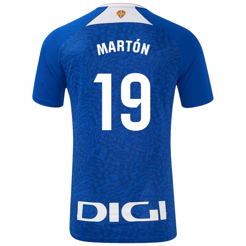 Uomo Maglia Javier Marton #19 Blu Royal Kit Gara Away 2024/25 Maglietta