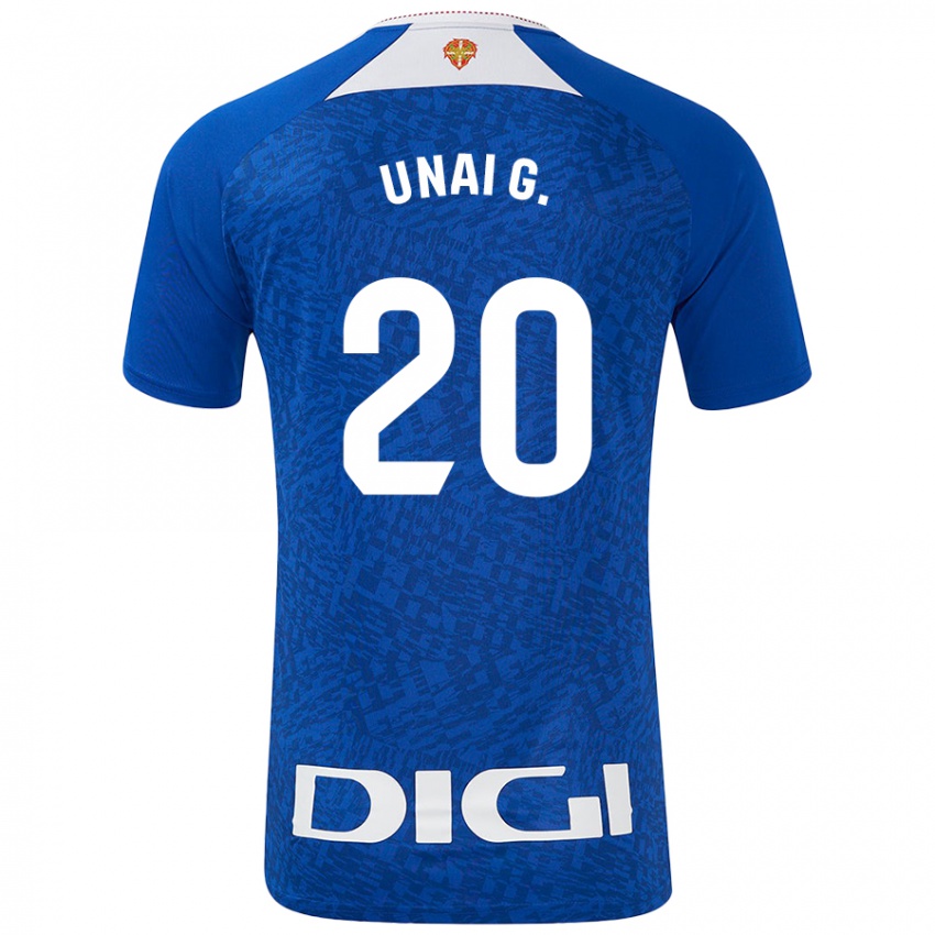 Uomo Maglia Unai Gómez #20 Blu Royal Kit Gara Away 2024/25 Maglietta