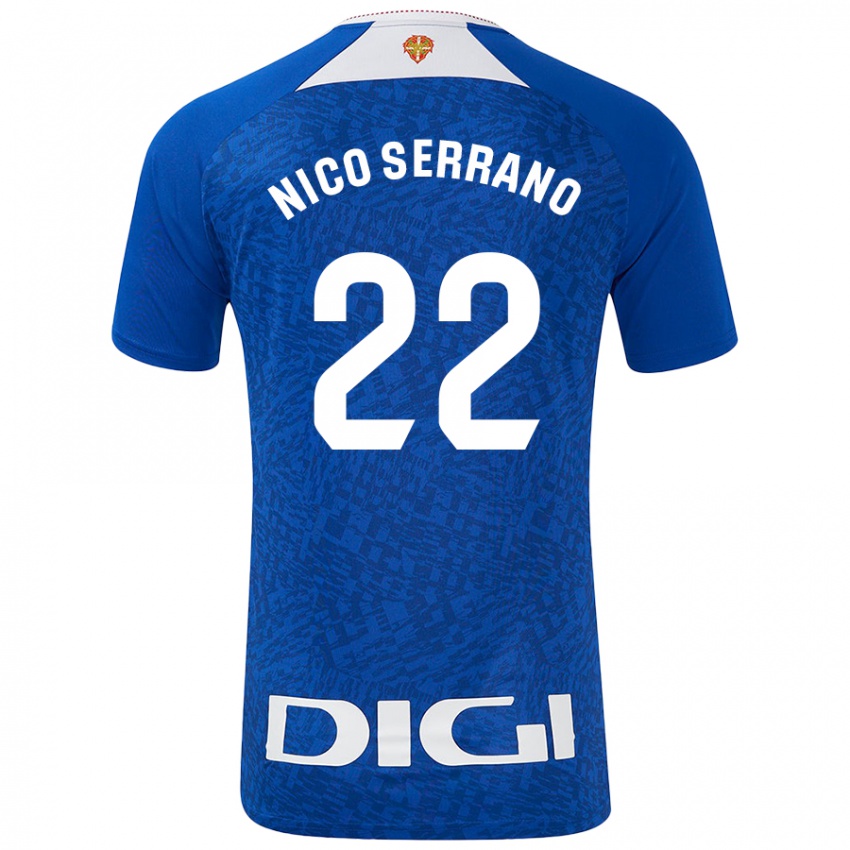 Uomo Maglia Nico Serrano #22 Blu Royal Kit Gara Away 2024/25 Maglietta