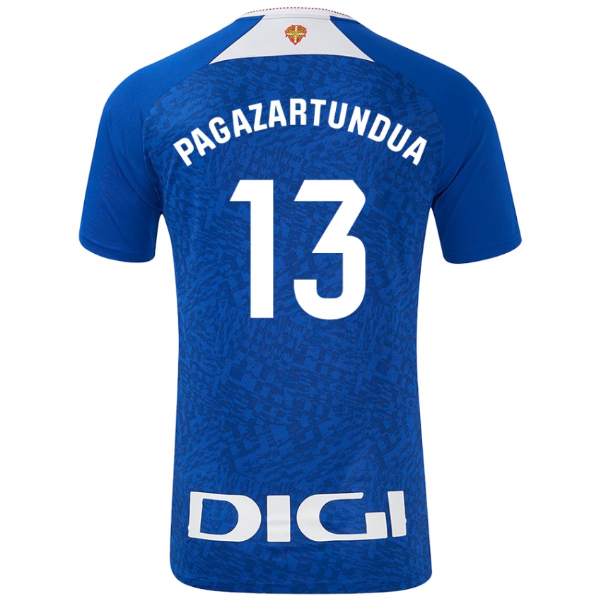 Uomo Maglia Iker Pagazartundua #13 Blu Royal Kit Gara Away 2024/25 Maglietta