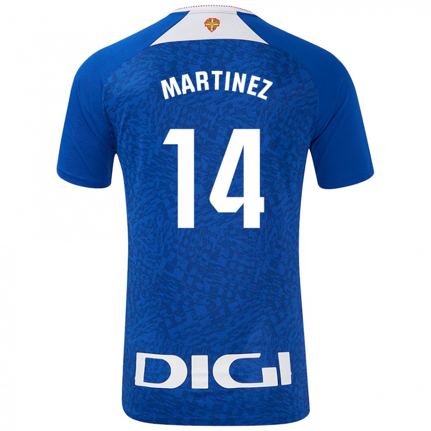 Uomo Maglia Pablo Martínez #14 Blu Royal Kit Gara Away 2024/25 Maglietta