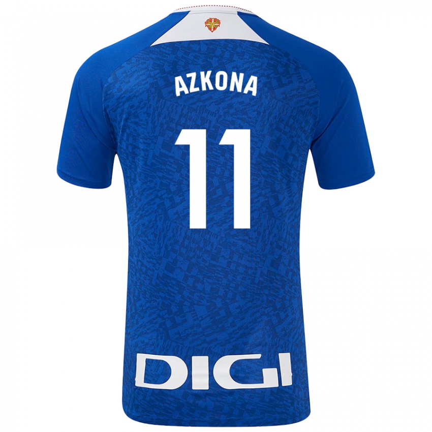 Uomo Maglia Ane Azkona Fuente #11 Blu Royal Kit Gara Away 2024/25 Maglietta