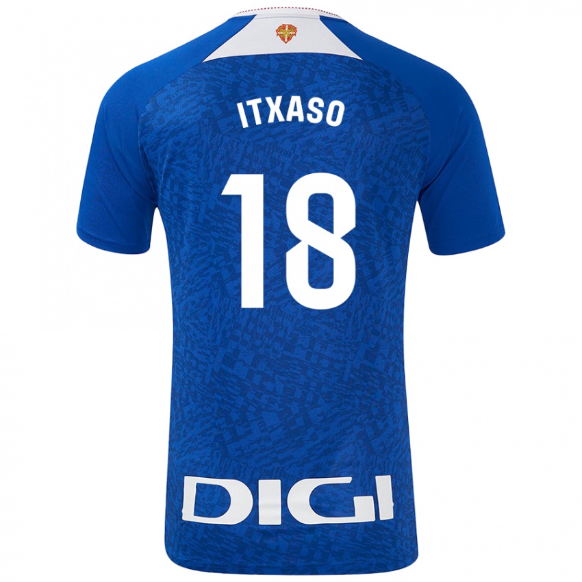 Uomo Maglia Itxaso Uriarte Santamaria #18 Blu Royal Kit Gara Away 2024/25 Maglietta