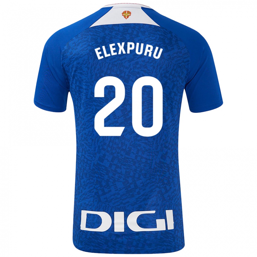 Uomo Maglia Ane Elexpuru Añorga #20 Blu Royal Kit Gara Away 2024/25 Maglietta