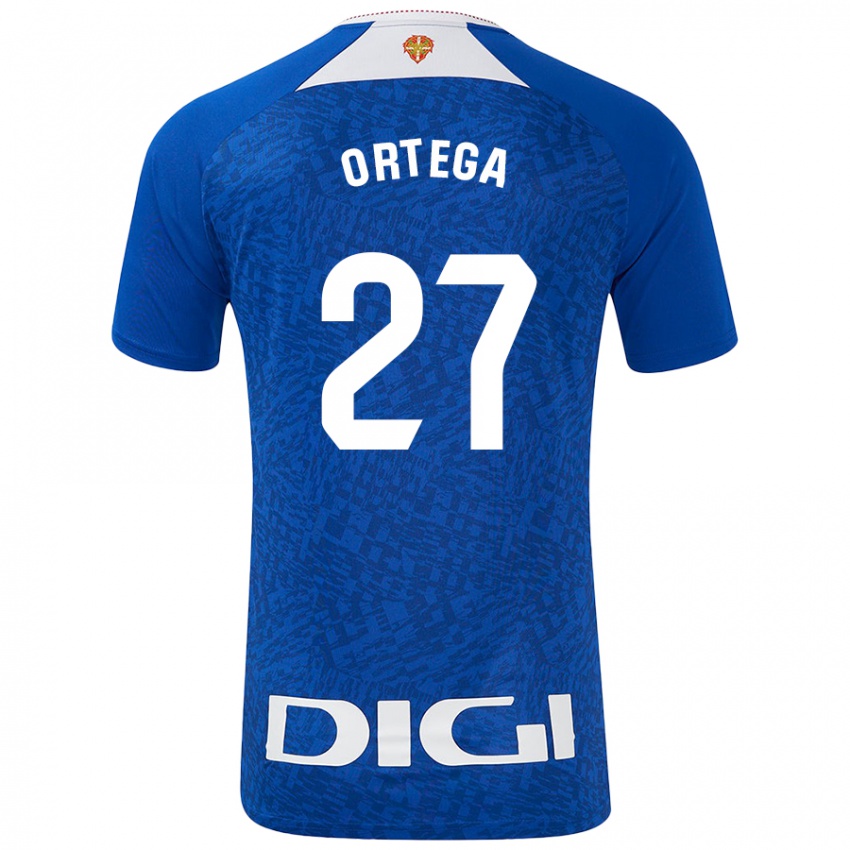 Uomo Maglia Sara Ortega #27 Blu Royal Kit Gara Away 2024/25 Maglietta