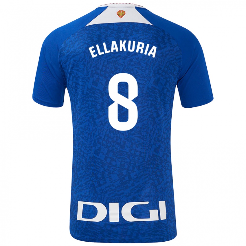 Uomo Maglia Eneko Ellakuria #8 Blu Royal Kit Gara Away 2024/25 Maglietta