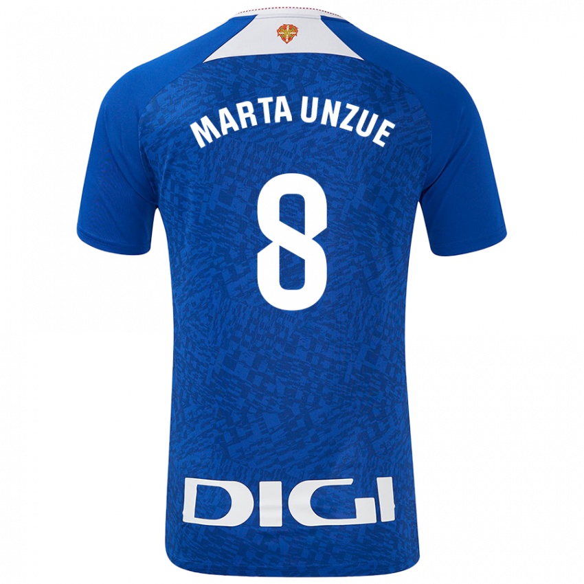 Uomo Maglia Marta Unzué Urdániz #8 Blu Royal Kit Gara Away 2024/25 Maglietta