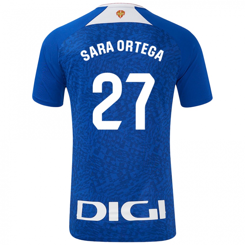 Uomo Maglia Sara Ortega Ruiz #27 Blu Royal Kit Gara Away 2024/25 Maglietta