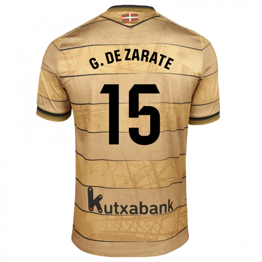 Uomo Maglia Urko Gonzalez De Zarate #15 Marrone Kit Gara Away 2024/25 Maglietta