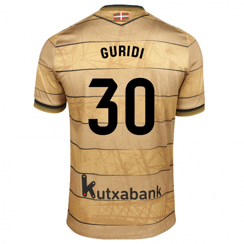 Uomo Maglia Elene Guridi Mesonero #30 Marrone Kit Gara Away 2024/25 Maglietta