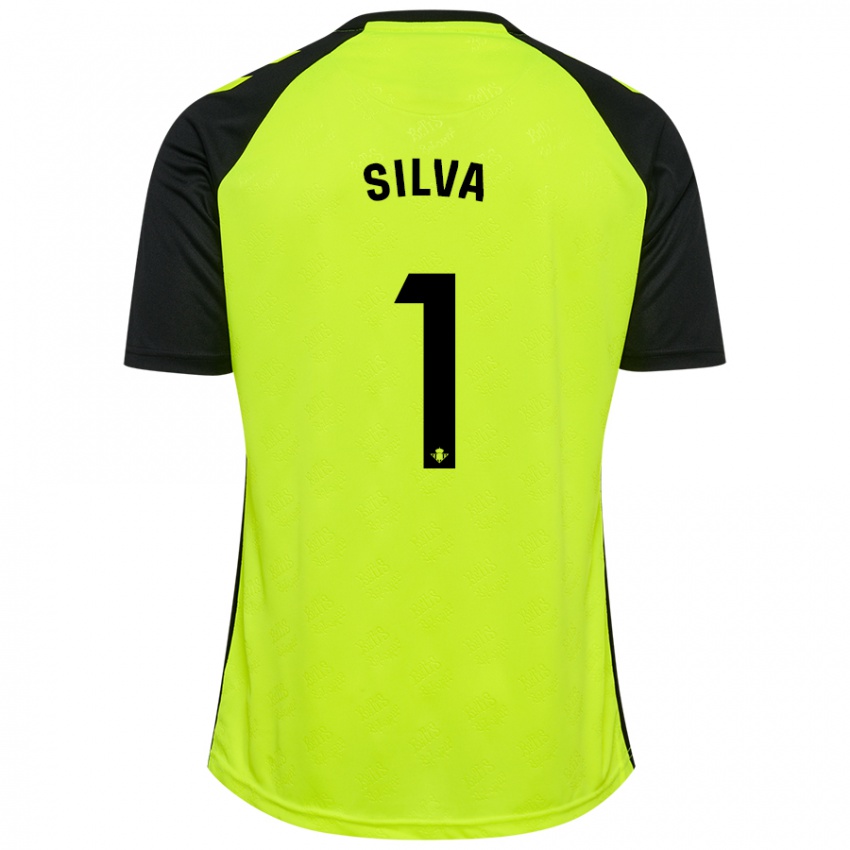 Uomo Maglia Rui Silva #1 Giallo Fluorescente Nero Kit Gara Away 2024/25 Maglietta