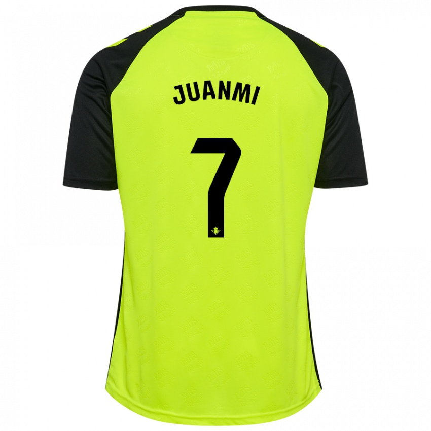 Uomo Maglia Juanmi #7 Giallo Fluorescente Nero Kit Gara Away 2024/25 Maglietta