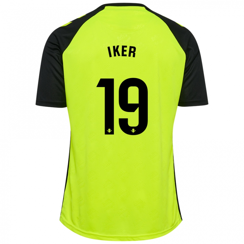 Uomo Maglia Iker Losada #19 Giallo Fluorescente Nero Kit Gara Away 2024/25 Maglietta