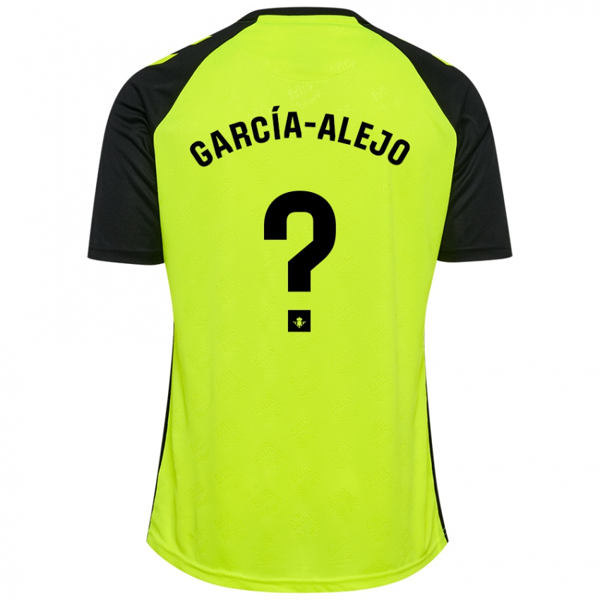 Uomo Maglia Raúl García-Alejo #0 Giallo Fluorescente Nero Kit Gara Away 2024/25 Maglietta