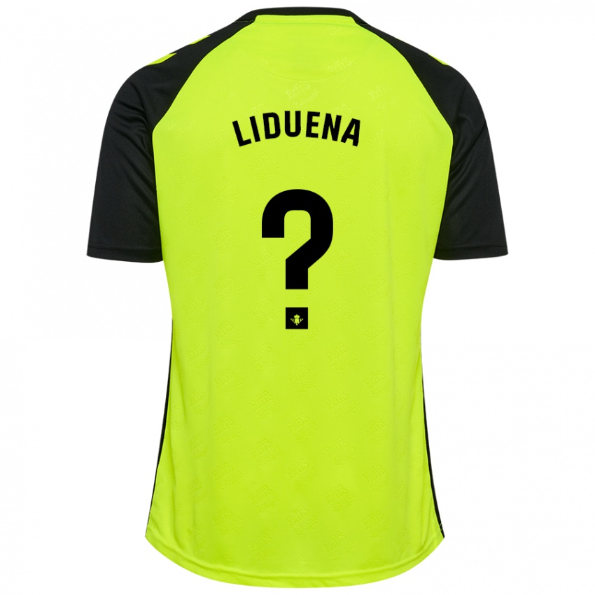 Uomo Maglia Rubén Lidueña #0 Giallo Fluorescente Nero Kit Gara Away 2024/25 Maglietta