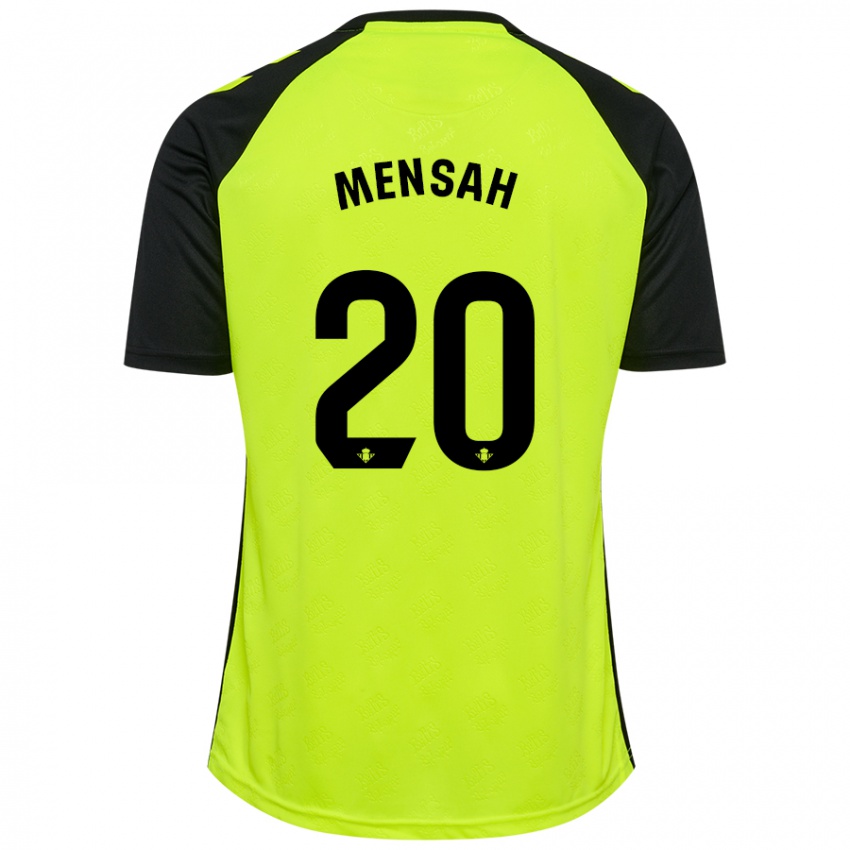 Uomo Maglia Mawuli Mensah #20 Giallo Fluorescente Nero Kit Gara Away 2024/25 Maglietta