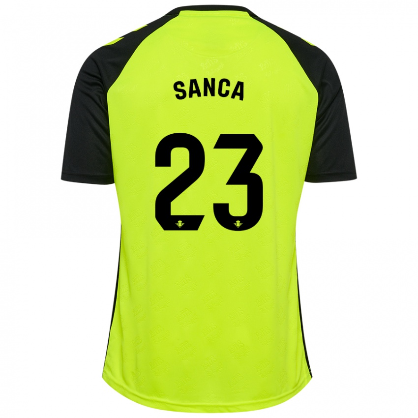 Uomo Maglia Marciano Sanca #23 Giallo Fluorescente Nero Kit Gara Away 2024/25 Maglietta