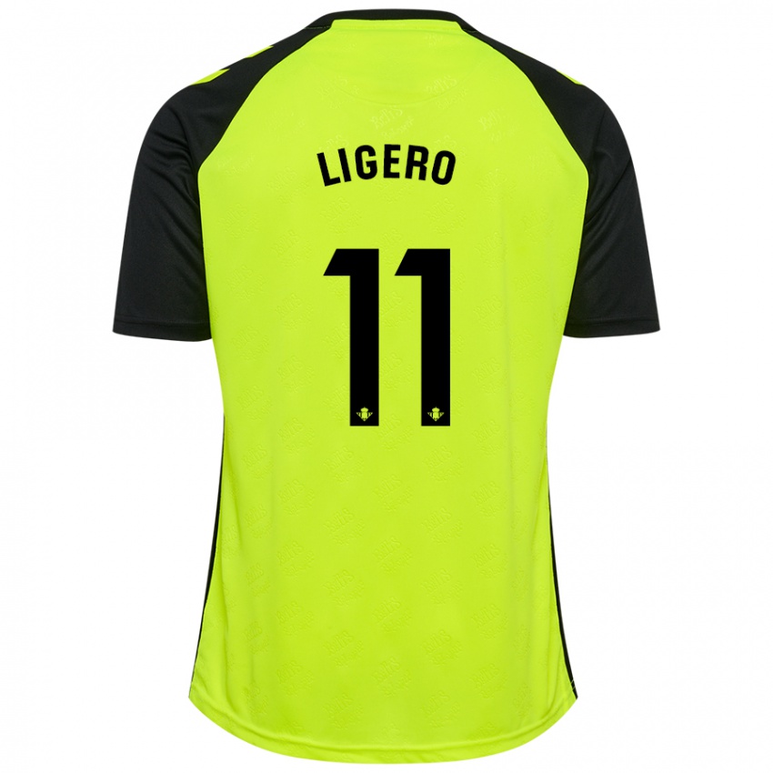 Uomo Maglia Nuria Ligero #11 Giallo Fluorescente Nero Kit Gara Away 2024/25 Maglietta