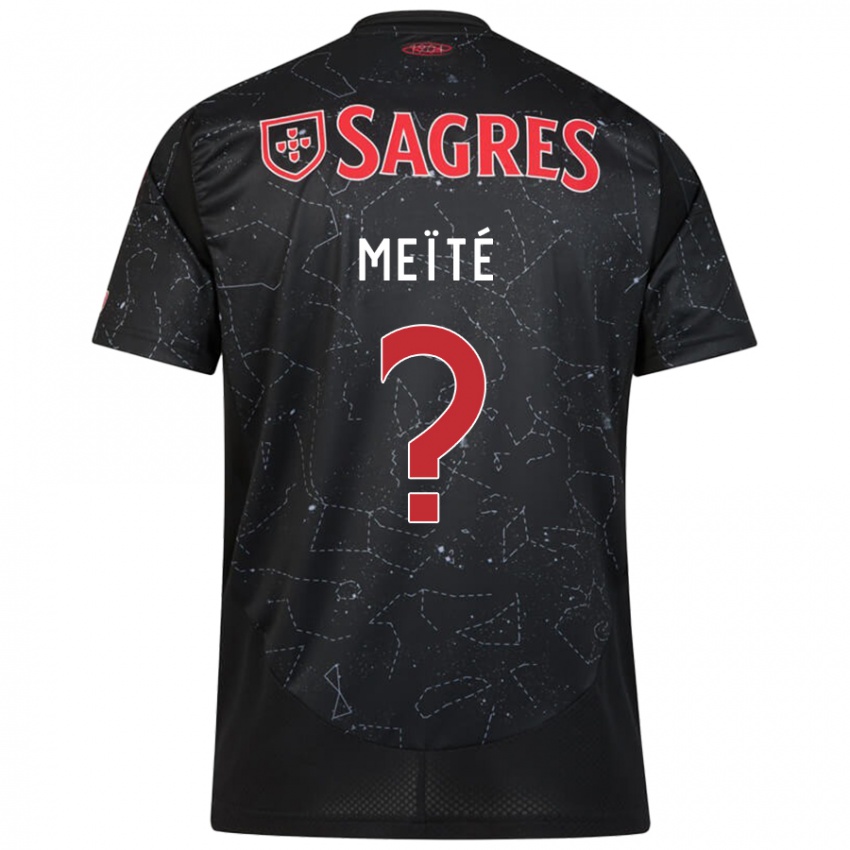 Uomo Maglia Soualiho Meïté #0 Nero Rosso Kit Gara Away 2024/25 Maglietta