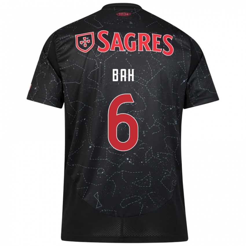 Uomo Maglia Alexander Bah #6 Nero Rosso Kit Gara Away 2024/25 Maglietta