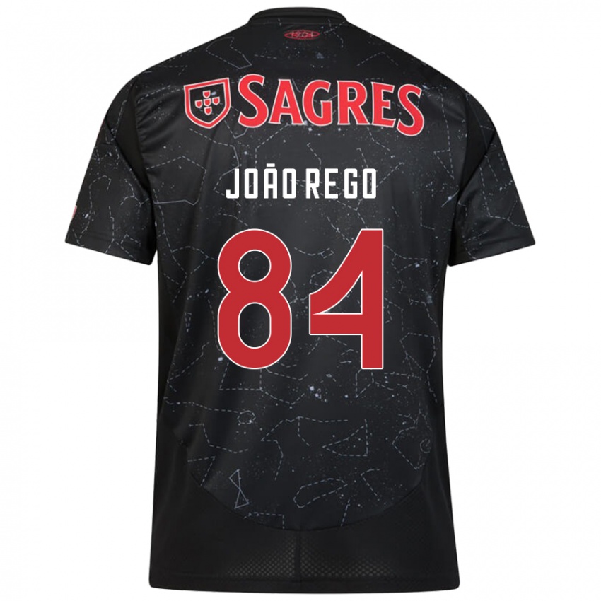 Uomo Maglia João Rêgo #84 Nero Rosso Kit Gara Away 2024/25 Maglietta