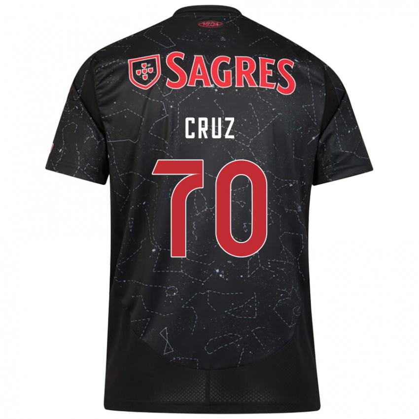 Uomo Maglia Filipe Cruz #70 Nero Rosso Kit Gara Away 2024/25 Maglietta