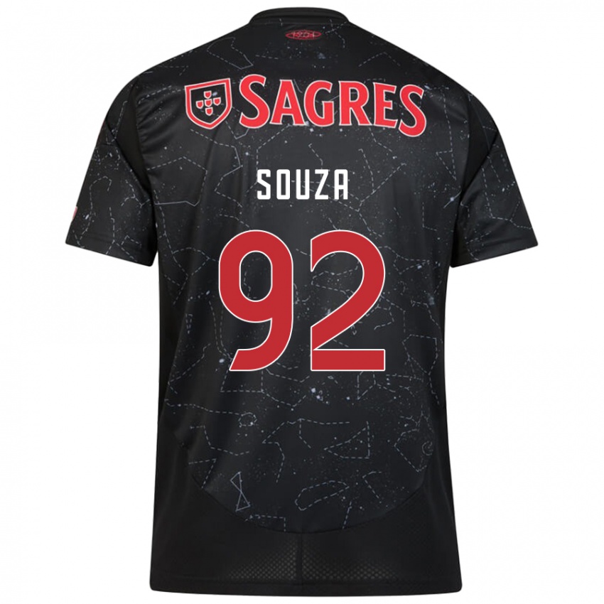 Uomo Maglia Pedro Souza #92 Nero Rosso Kit Gara Away 2024/25 Maglietta