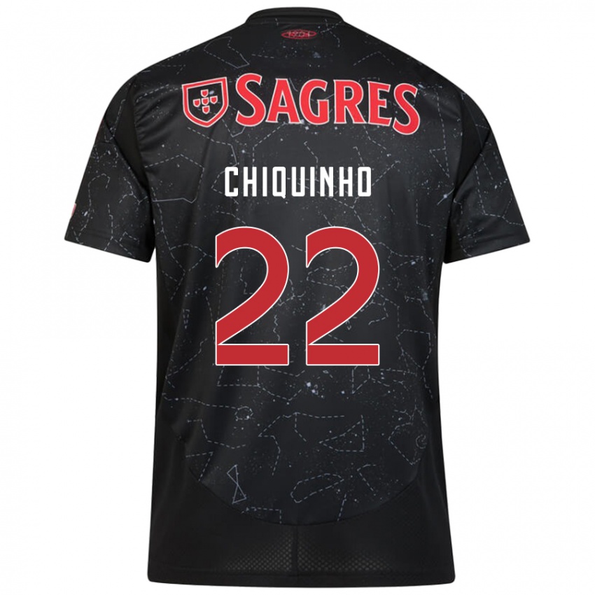 Uomo Maglia Chiquinho #22 Nero Rosso Kit Gara Away 2024/25 Maglietta