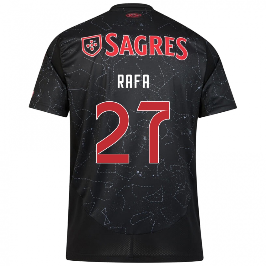 Uomo Maglia Rafa #27 Nero Rosso Kit Gara Away 2024/25 Maglietta