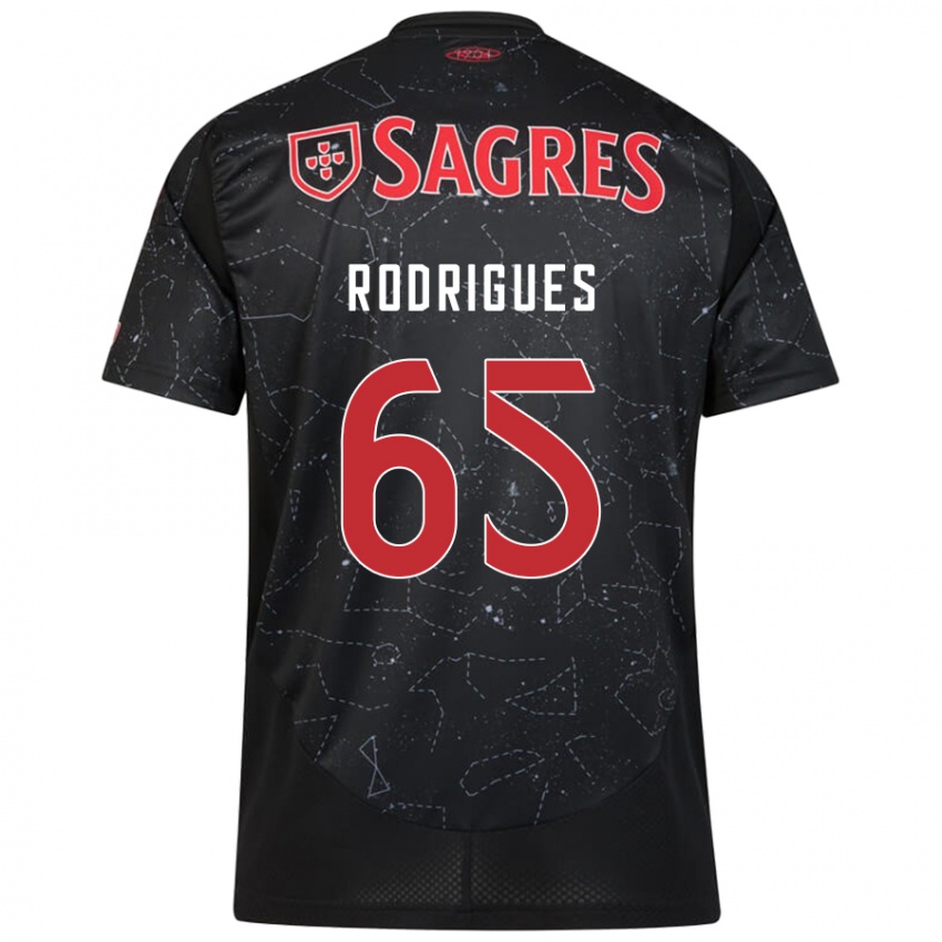 Uomo Maglia Rafael Rodrigues #65 Nero Rosso Kit Gara Away 2024/25 Maglietta