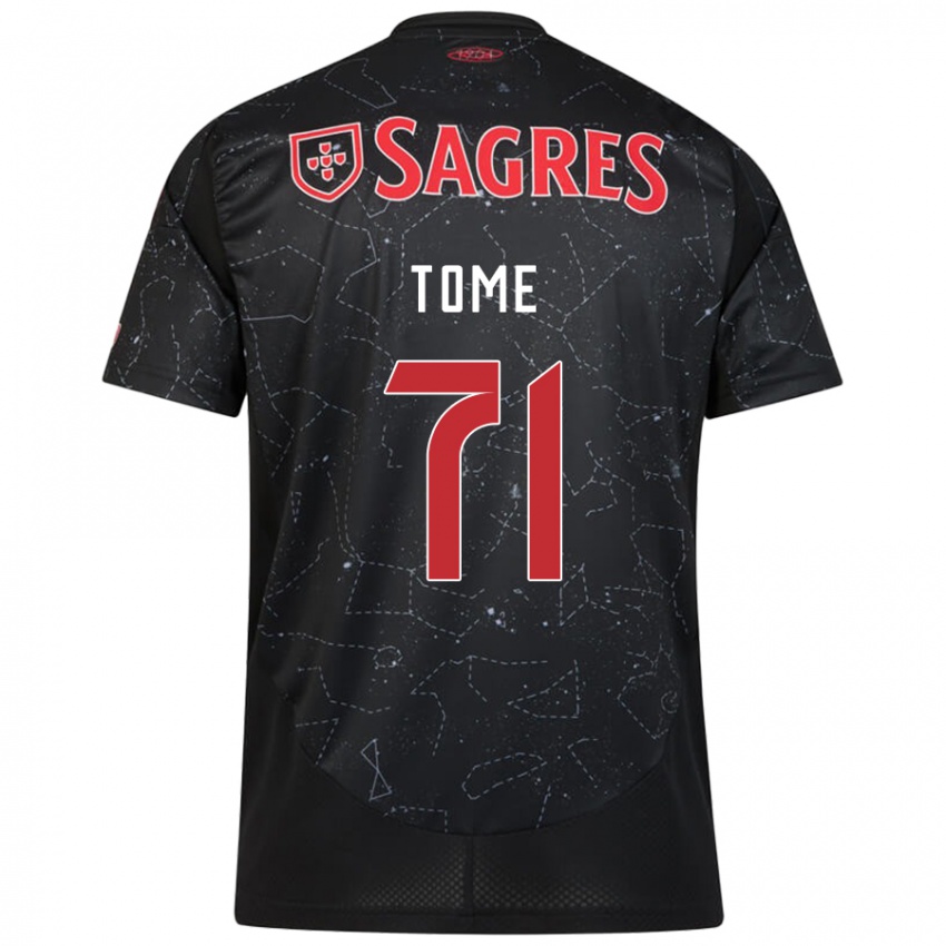 Uomo Maglia Joao Tome #71 Nero Rosso Kit Gara Away 2024/25 Maglietta