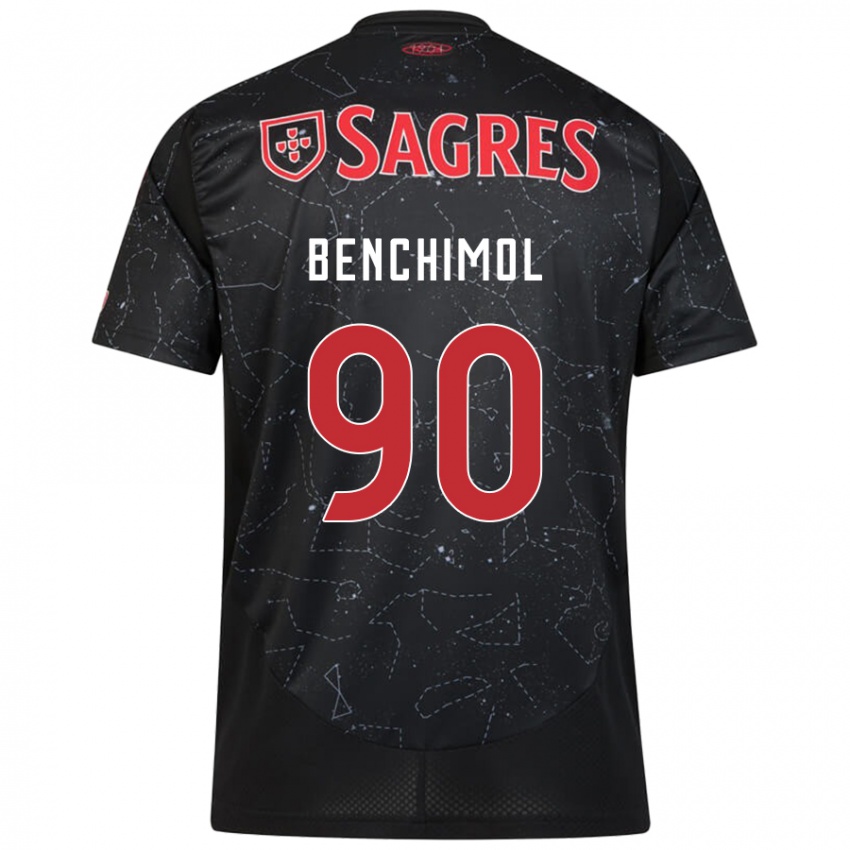 Uomo Maglia Benchimol #90 Nero Rosso Kit Gara Away 2024/25 Maglietta