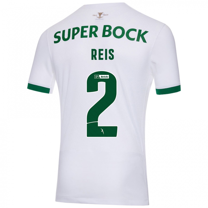 Uomo Maglia Matheus Reis #2 Bianco Verde Kit Gara Away 2024/25 Maglietta