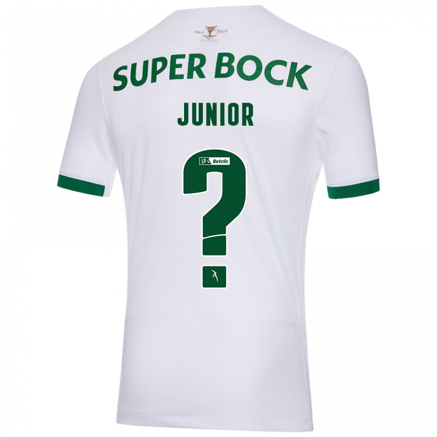 Uomo Maglia Marlon Junior #0 Bianco Verde Kit Gara Away 2024/25 Maglietta