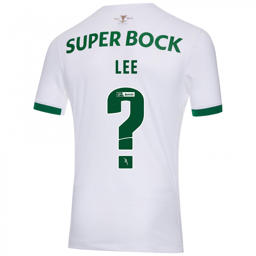 Uomo Maglia Afonso Lee #0 Bianco Verde Kit Gara Away 2024/25 Maglietta