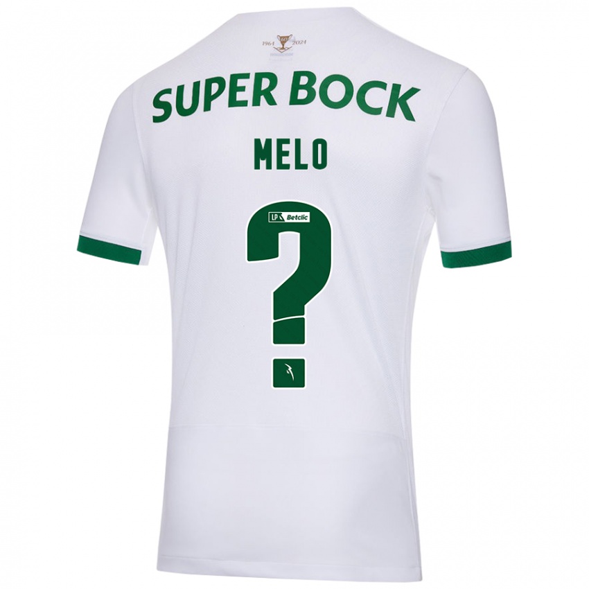 Uomo Maglia Rafael Melo #0 Bianco Verde Kit Gara Away 2024/25 Maglietta