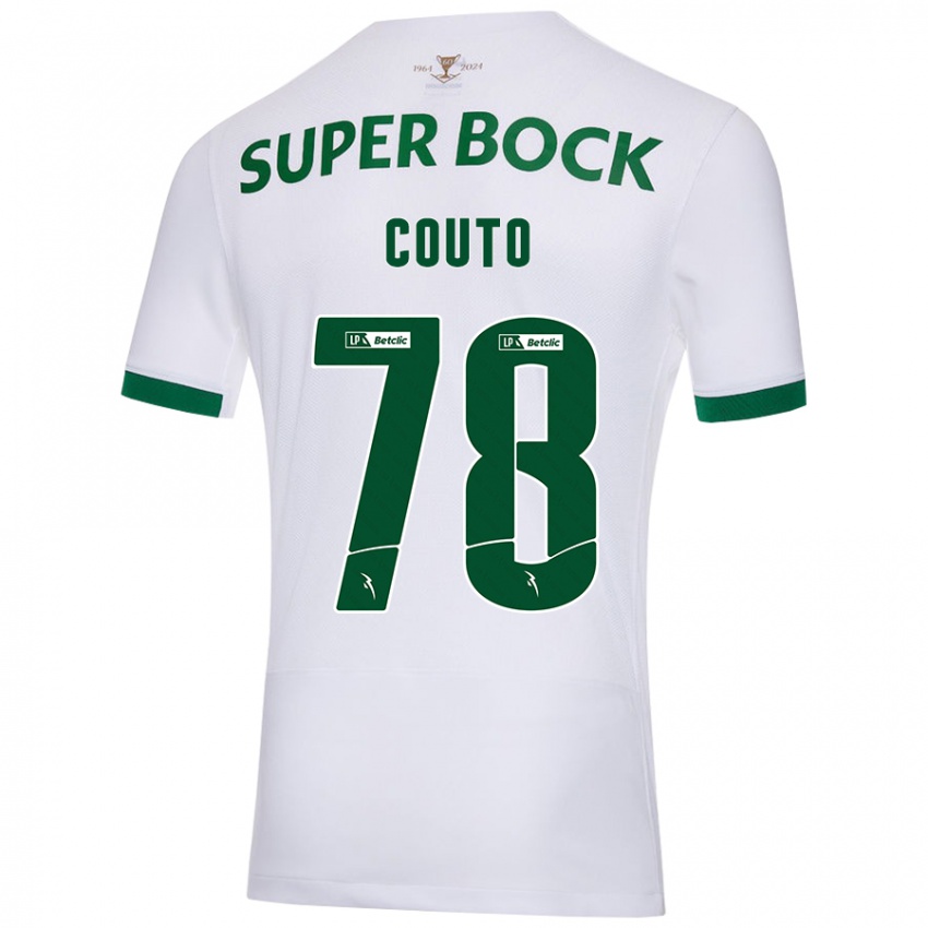 Uomo Maglia Mauro Couto #78 Bianco Verde Kit Gara Away 2024/25 Maglietta