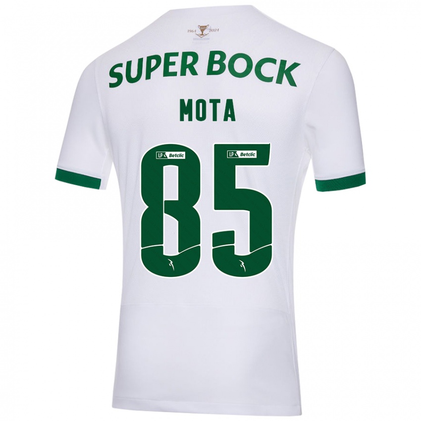 Uomo Maglia Rafael Mota #85 Bianco Verde Kit Gara Away 2024/25 Maglietta