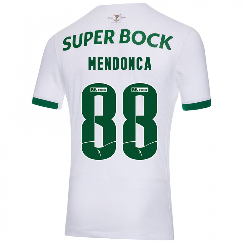 Uomo Maglia Manuel Mendonça #88 Bianco Verde Kit Gara Away 2024/25 Maglietta