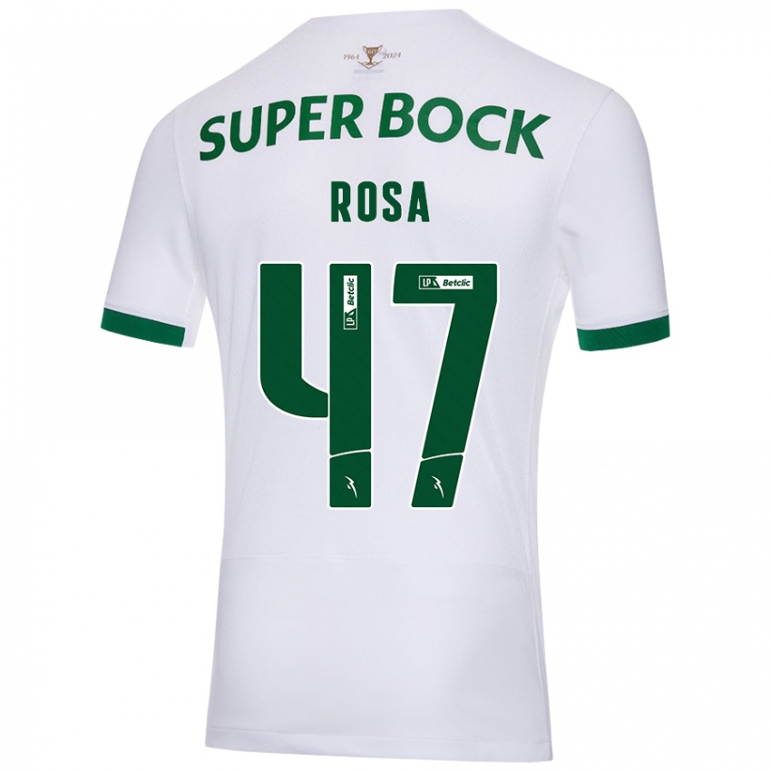 Uomo Maglia Mariana Rosa #47 Bianco Verde Kit Gara Away 2024/25 Maglietta