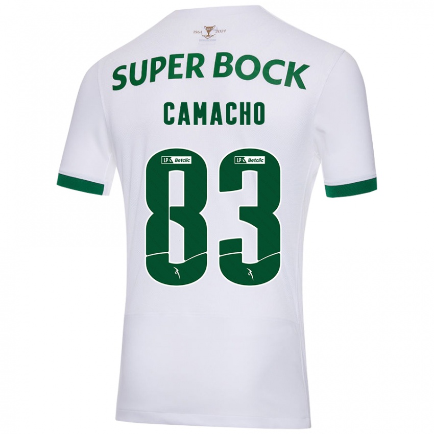 Uomo Maglia Rafael Camacho #83 Bianco Verde Kit Gara Away 2024/25 Maglietta