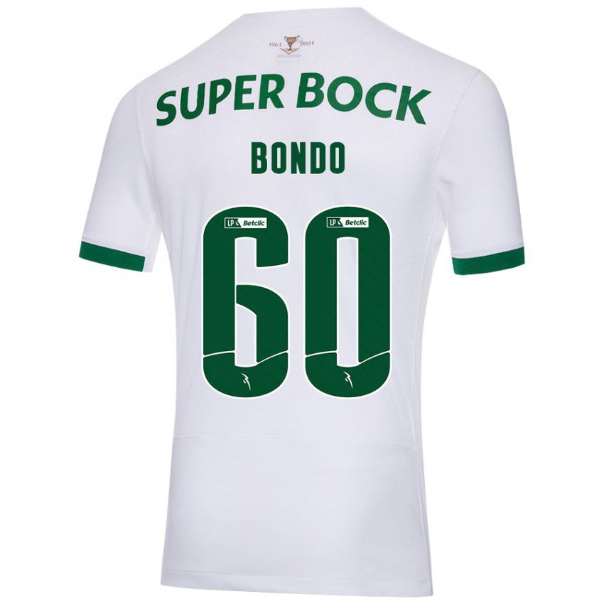 Uomo Maglia Pedro Bondo #60 Bianco Verde Kit Gara Away 2024/25 Maglietta