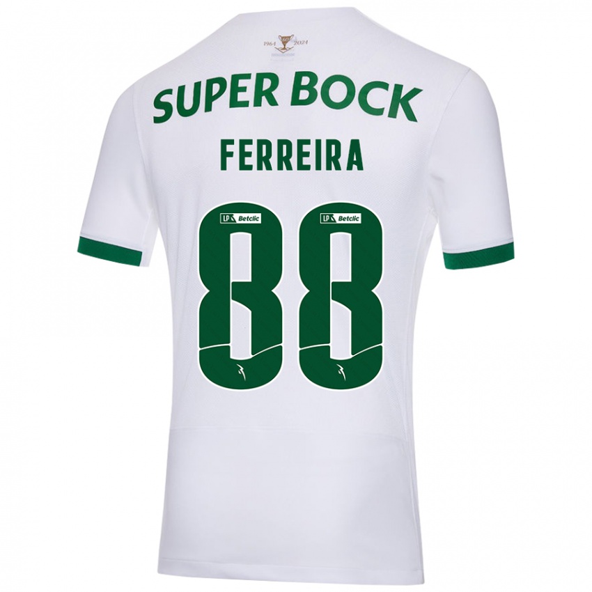 Uomo Maglia Tiago Ferreira #88 Bianco Verde Kit Gara Away 2024/25 Maglietta