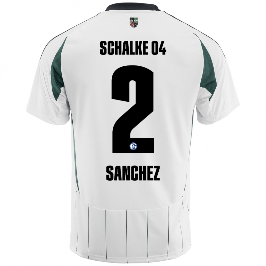 Uomo Maglia Felipe Sánchez #2 Bianco Verde Kit Gara Away 2024/25 Maglietta