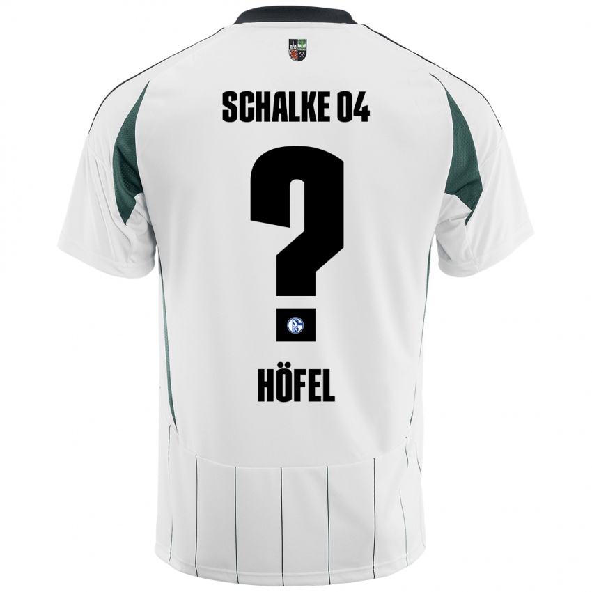 Uomo Maglia Luca Höfel #0 Bianco Verde Kit Gara Away 2024/25 Maglietta