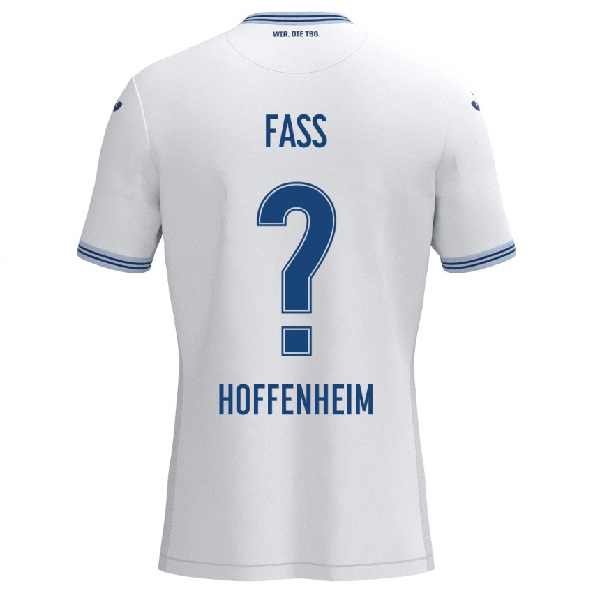 Uomo Maglia Marlon Faß #0 Bianco Blu Kit Gara Away 2024/25 Maglietta