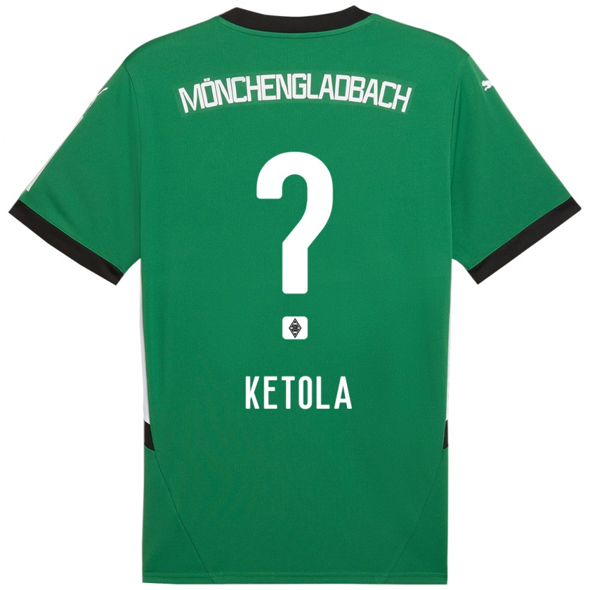 Uomo Maglia Sulo Ketola #0 Verde Bianco Kit Gara Away 2024/25 Maglietta